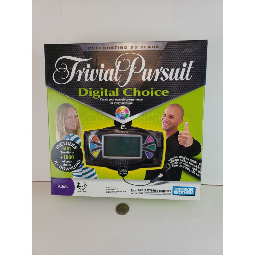 Trivial Pursuit Digital Choice by Parker Brothers GAME - Tested working